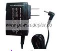 WRG10F-055A AC ADAPTER +5.5VDC 1.5A USED -(+) 0.5x2.3mm 90° DEGR